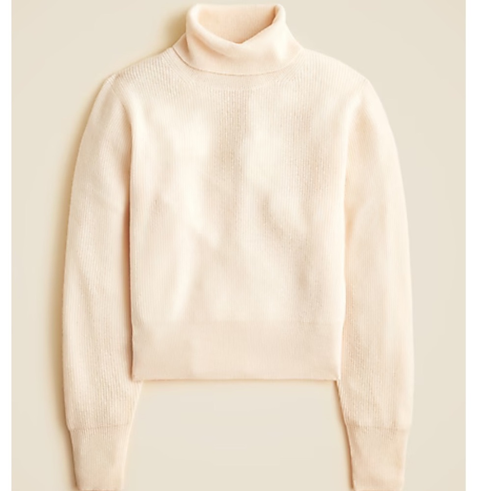 J Crew Ribbed cashmere turtleneck sweater